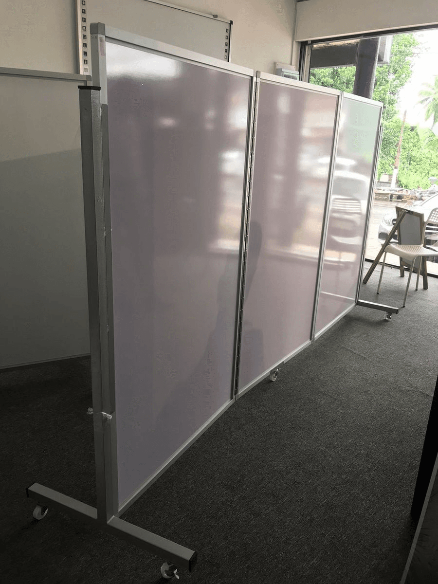Mobile Partition Double Sided White Board 5 x 3ft ( 3 Panels )